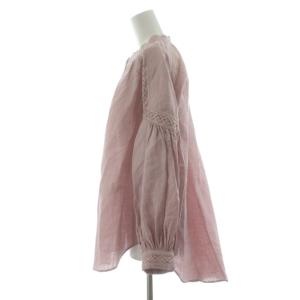 NE QUITTEZ PAS! COTTON LINEN LACE BLOUSE コットンリネンレースブラウス プルオーバー 長袖 麻混