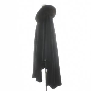 BURBERRY LONDON ポンチョ フォックスファー ブラック ZKC006-724-09