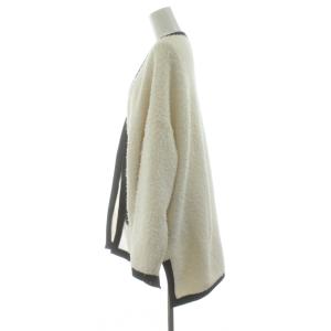 ADORE 23AW ツィーディーニット ジャケット 38 ホワイト ブラック 531-3270713