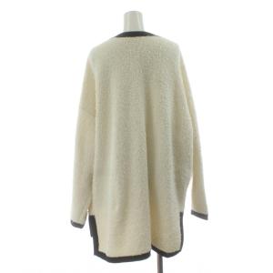 ADORE 23AW ツィーディーニット ジャケット 38 ホワイト ブラック 531-3270713