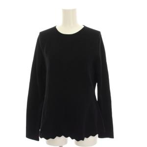 25SS CHIARO SALLY ペプラムニット セーター 38 紺 ネイビー 長袖 03-5101737-050-038