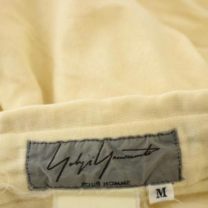 Yohji Yamamoto POUR HOMME シャツ 長袖 Tシャツ生地 M 黄色 イエロー /G
