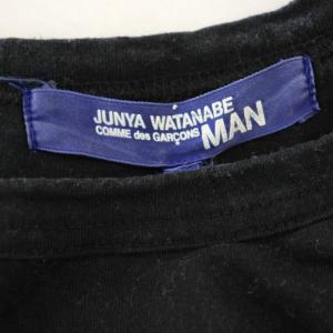 JUNYA WATANABE MAN ギャルソン ロンT 長袖 Tシャツ カットソー ロゴ L 黒 ブラック WO-T002 /G