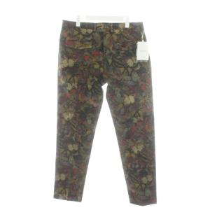 VALENTINO パンツ 総柄 蝶柄 48 マルチカラー ベージュ 赤 レッド 緑 グリーン IVORCG5529W /AN44