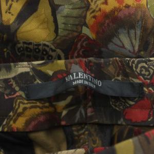 VALENTINO パンツ 総柄 蝶柄 48 マルチカラー ベージュ 赤 レッド 緑 グリーン IVORCG5529W /AN44