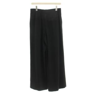 Spick&Span 24SS シルキードレープ2タックワイドパンツ パンツ スラックス 40 黒 ブラック 24030200806020