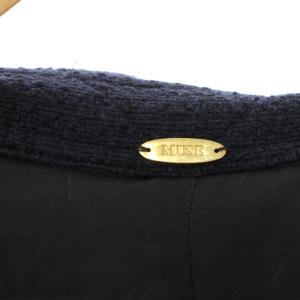 MUSE de Deuxieme Classe TWEED シャツジャケット ツイード 紺 21010500403010 /KH