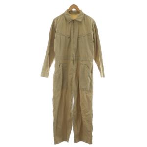 23SS フライトジャンプスーツ オールインワン つなぎ 38 ベージュ ジップアップ 長袖 /RR