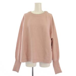 25SS バルキーヤーンドルマンロングリブニット セーター 長袖 F ピンク 25080200541210
