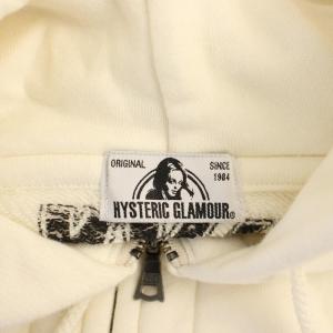 HYSTERIC GLAMOUR × KISS ジップアップパーカー ジャケット ロゴ プリント F 白 0161CF03 /BM