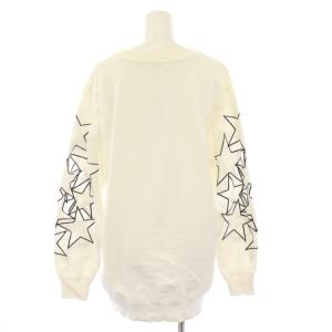 HYSTERIC GLAMOUR SEARCH AND DESTROY スウェット トレーナー 長袖 カットワーク F 白 01181CS02