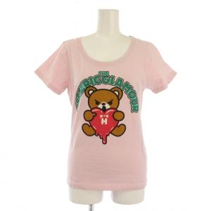 Tシャツ カットソー 半袖 クルーネック プリント F ピンク 0152CT01 /BM