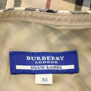 BURBERRY BLUE LABEL スカート ノバチェック ひざ丈 38 ベージュ FL543-359 /G