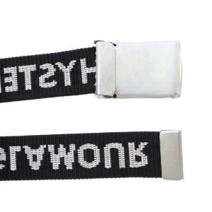 HYSTERIC GLAMOUR ロゴテープベルト ガチャベルト バイカラー 黒 ブラック グレー /BB