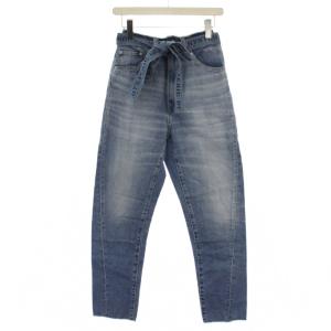 デニムパンツ ジーンズ ジップフライ ベルト付き カットオフ 25 インディゴ 01182AP11 /BM