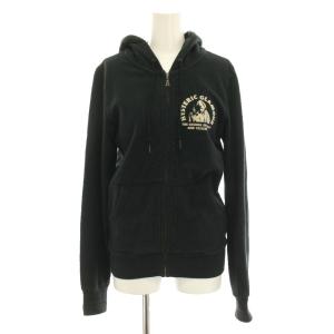 ジップアップパーカー 長袖 ロゴ ヒスガール プリント FREE 黒 ブラック 0143CF13 /YT