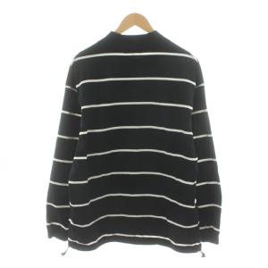 COMME des GARCONS HOMME AD2024 Tシャツ カットソー 長袖 ボーダー柄 M 黒 ブラック 白 ホワイト HN-T003 /AN35