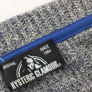 HYSTERIC GLAMOUR リネン混 ニット 長袖 カットソー F ネイビー 紺 0152CS02 /G