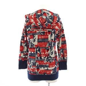 HYSTERIC GLAMOUR ルームウェア ジップアップパーカー ショートパンツ 総柄 F 赤 紺 0102CF04 /KH