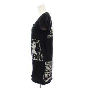HYSTERIC GLAMOUR Tシャツ カットソー 半袖 プリント F 黒 0191CT09 /KH