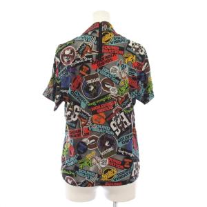 HYSTERIC GLAMOUR シャツ カットソー 半袖 総柄 メッシュ F 黒 01171CT22 /KH
