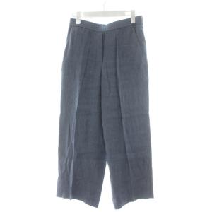 25SS DENIM CRUNCH RELAX ST PO T イージーパンツ 麻 リネン 2 青 ブルー