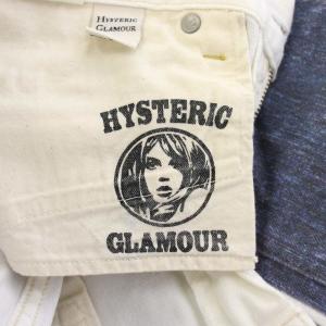 HYSTERIC GLAMOUR JEANS デニムパンツ ジーンズ ジップフライ プリント ロゴパッチ S 水色 ライトブルー /BB