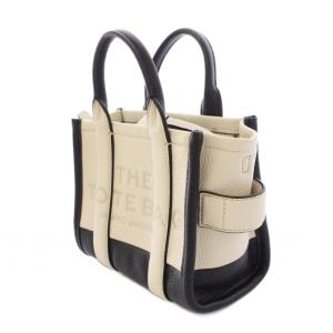 MARC JACOBS THE TOTE BAG ザトートバッグ 2WAY ハンドバッグ レザー ロゴ バイカラー 白 ホワイト