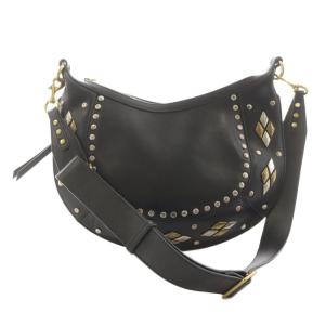 ショルダーバッグ スタッズ レザー 黒 ブラック /AN6