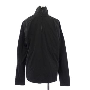 AURALEE ORGANIC COTTON COMPACT JERSEY HALF ZIP HI NECK L/S TEE