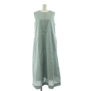 EMILY WEEK 23SS バックオープンワンピース フレア ロング マキシ ノースリーブ 38 水色