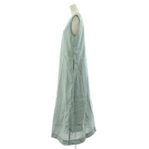 IENA EMILY WEEK 23SS バックオープンワンピース フレア ロング マキシ ノースリーブ 38 水色