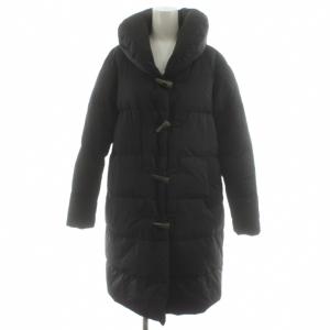 PEACH TWILL NAHOKO ダウンコート ロング丈 トグルボタン アウター 38 黒 ブラック