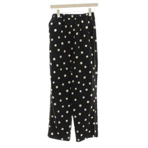 パンツ 36 黒 ドット柄 サイドライン 長ズボン /JP