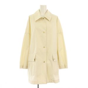 MORLEY モーリー ステンカラージャケット アウター ミドル丈 ワンカラー 34 アイボリー L231APFCO0356RU