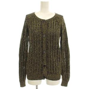 ラメ ニット カーディガン 長袖 XS 黒 ゴールド 23351-80191 /G