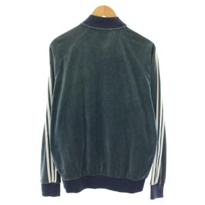 adidas Originals VELOUR TRACKTOP ベロアトラックジャケット ジップアップ  L XL 青 ブルー 長袖 3本ライン