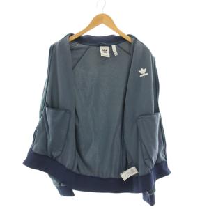 adidas Originals VELOUR TRACKTOP ベロアトラックジャケット ジップアップ  L XL 青 ブルー 長袖 3本ライン