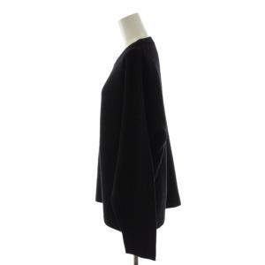 Spick&Span 24AW ウールカシミヤ クルーネックプルオーバ ニット セーター 長袖 黒 ブラック 24080200903040