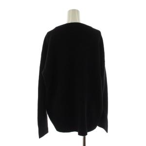 Spick&Span 24AW ウールカシミヤ クルーネックプルオーバ ニット セーター 長袖 黒 ブラック 24080200903040