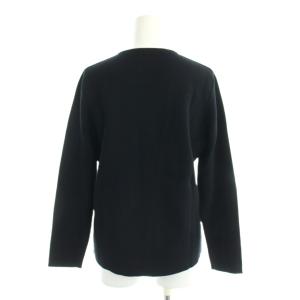 theory luxe ニットジャケット 上着 38 黒 ブラック ラウンドネック 長袖 /AP