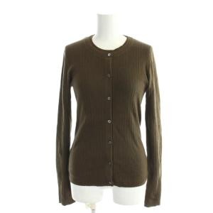 アンサンブルニット S 茶 ブラウン リブ編み ラウンドネック 長袖 /AP