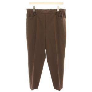 イージーパンツ スラックス ウエストゴム タグ付き 大きいサイズ 48 茶 ブラウン PRWRBA2424