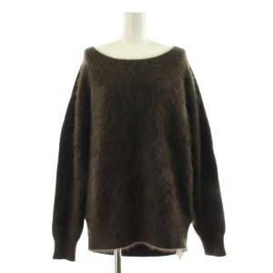 ニット セーター 長袖 チャイニーズラクーン F 茶 ブラウン 20080938333040 /KU