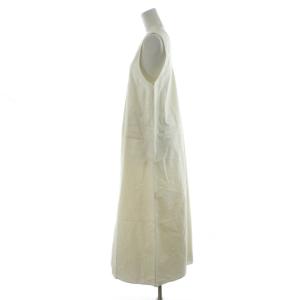 IENA 23SS 綿ネップツイルAラインワンピース ロング ノースリーブ F 白 ホワイト 23040914128110