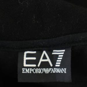 EMPORIO ARMANI ベロア パーカー ジップアップ S 黒 ブラック 284501 /G