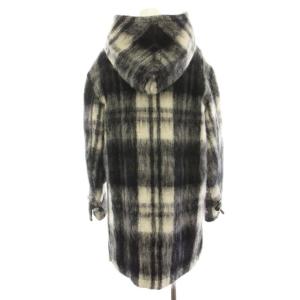 49AV. junko shimada ロキャロン LOCHCARRON ダッフルコート アウター フード シャギーニット モヘヤ チェック柄