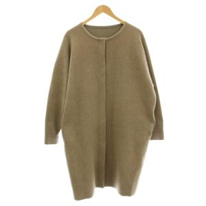 24AW ニット ノーカラーコート ロング F グレージュ BEZ1042308A0002 /G