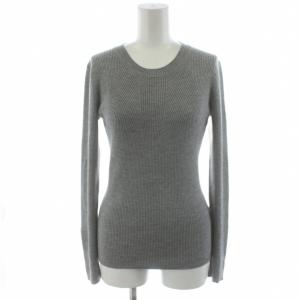 ニット セーター リブ 長袖 S グレー /AN78