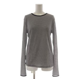 25SS シアーリンガーTee2 カットソー 黒 白 ボーダー柄 リンガーネック 長袖 2525070220780010